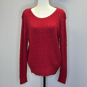St. John's Bay Cable- Knit Sweater Women's size XL